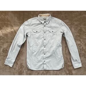 Burton Willow Flannel Shirt Light Gray Men’s Size Medium